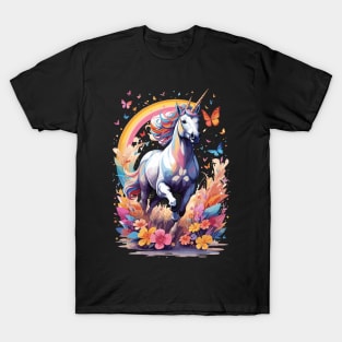 art unicorn running T-Shirt